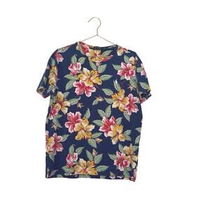 Polo Ralph Lauren floral tropical hibiscus t shirt size medium